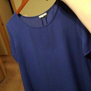 Pleione Blue Blouse size large